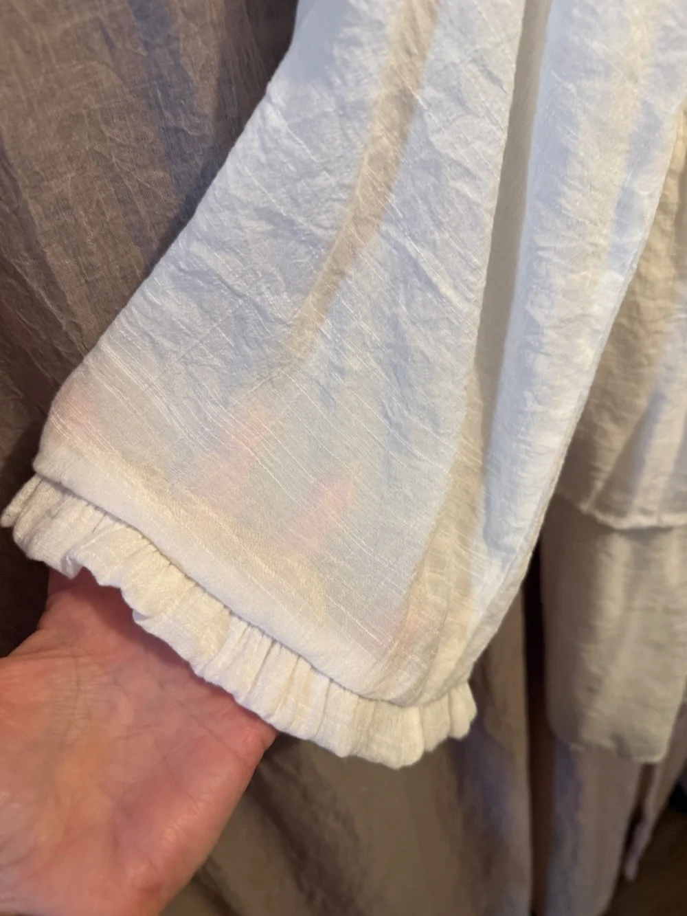 JODIFL Cream Ruffled Open Cardigan - Picture 2 of 4